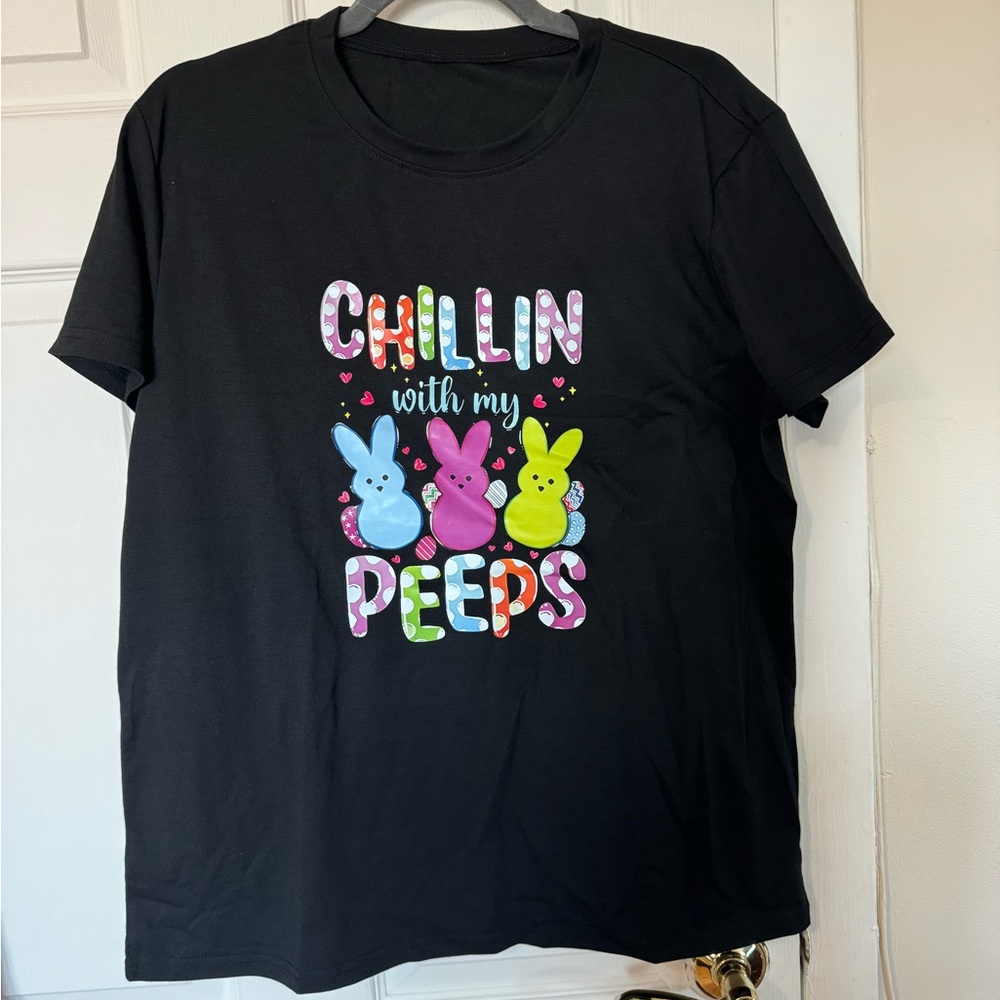 Chillin' with My Peeps Black T-Shirt
